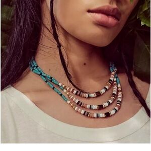 Free People Multicolor Beaded Necklace
